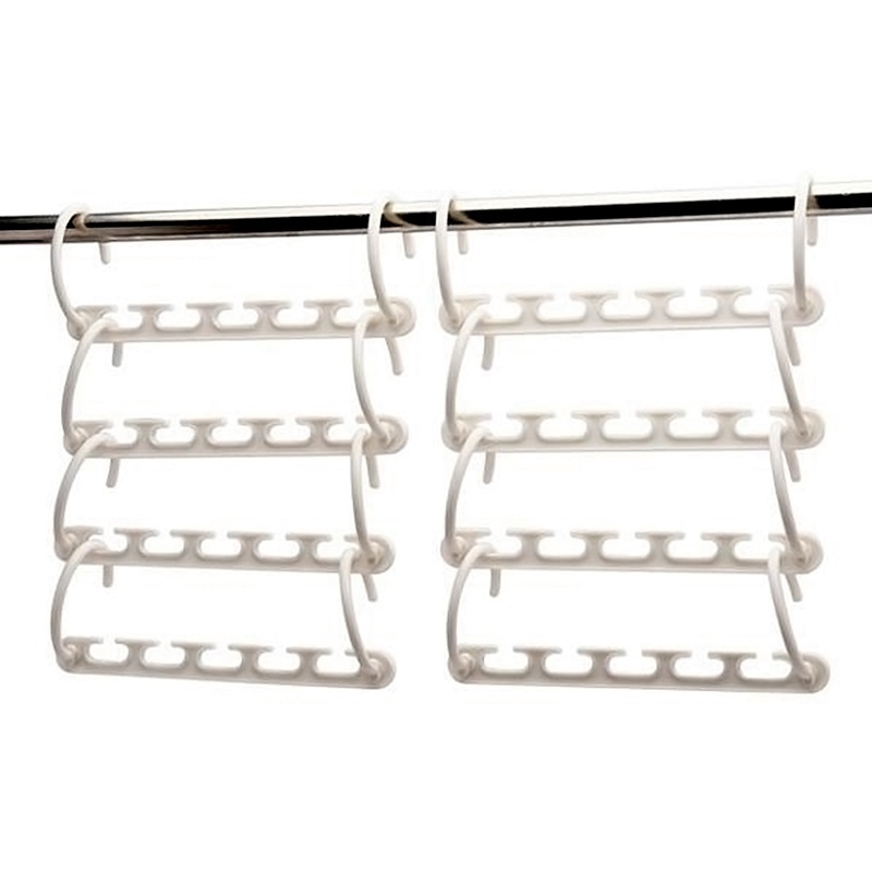 Multi-hole Support Hanger Plastic Travel Portable Rotating Folding Clothes Rack Storage Hanger