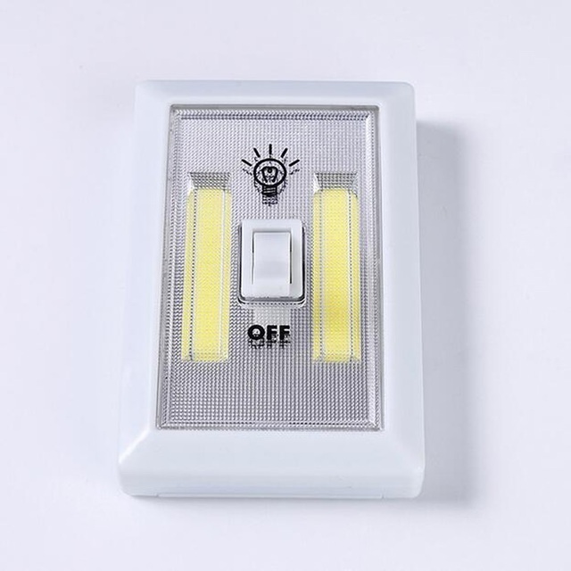 LED Night, Battery Operated Cordless Light Switch Closet Cabinet Lamp Tap Light