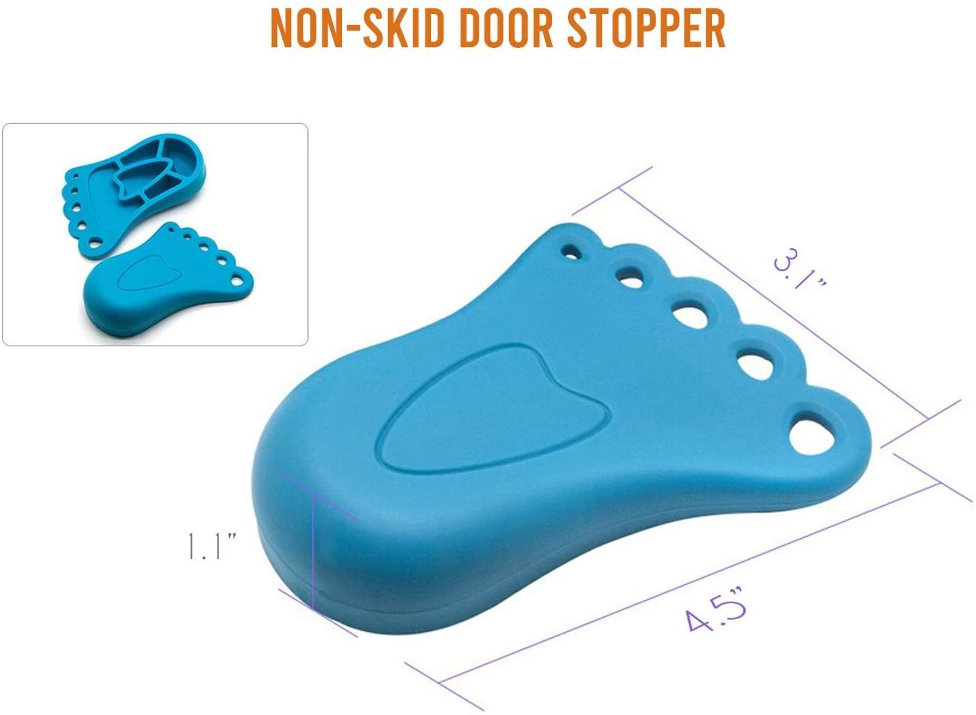 Kid Cute Foot Shape Finger Safety Door Stopper Silicone Home Office Stops Protector Wedge Door Catcher Block