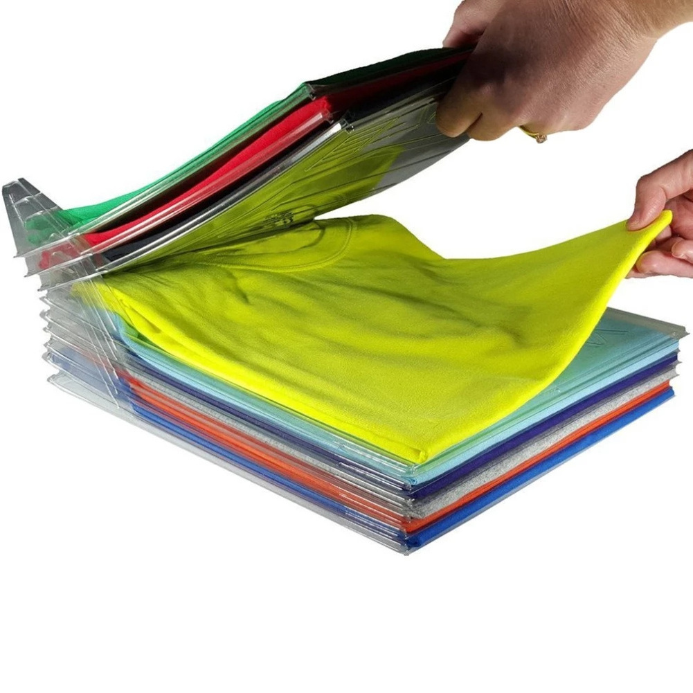 Quick Clothes Folding Board Closet Organizer and Shirt Folder For Regular Size, 10-Pack