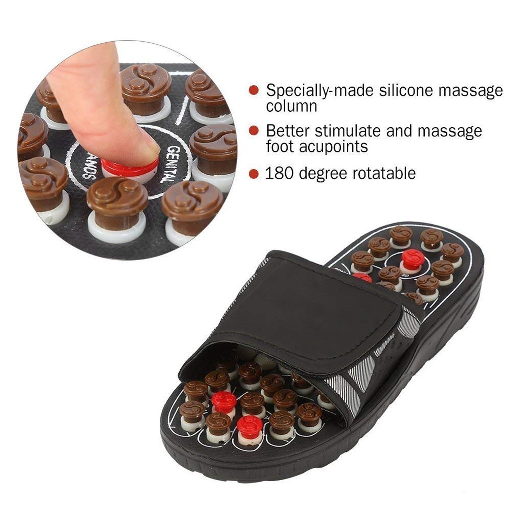 New Massage Shoes Pedicure Acupressure Foot Slippers Home Healthcare Spring Acupoint Adult Slipper