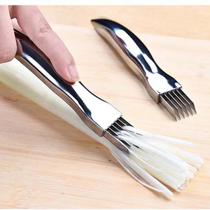 Premium High Quality Stainless Steel Green Onion Slice Cutlery Vegetable Cutter Shred Sharp Scallion Cutter Knife Kitchen Tools