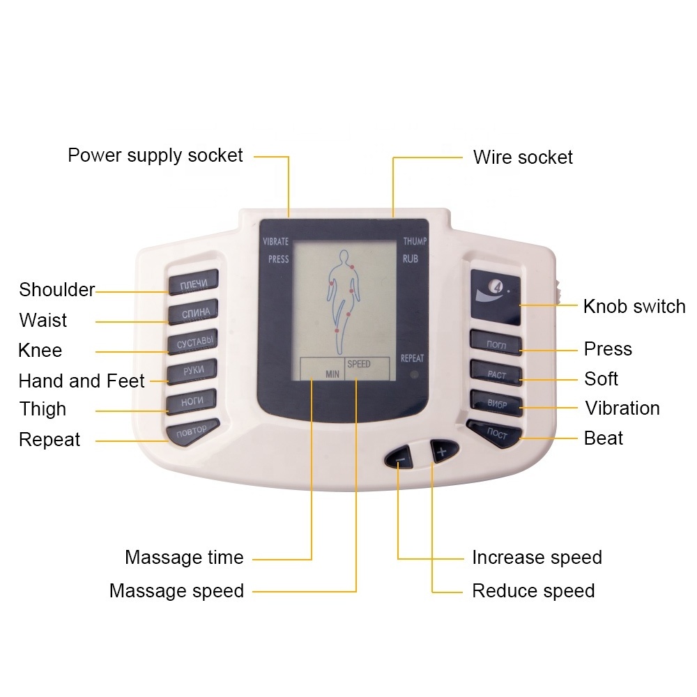 Electrical Muscle EMS Stimulator Slimming Massager Pulse Tens Acupuncture Machine Slippers With Pads