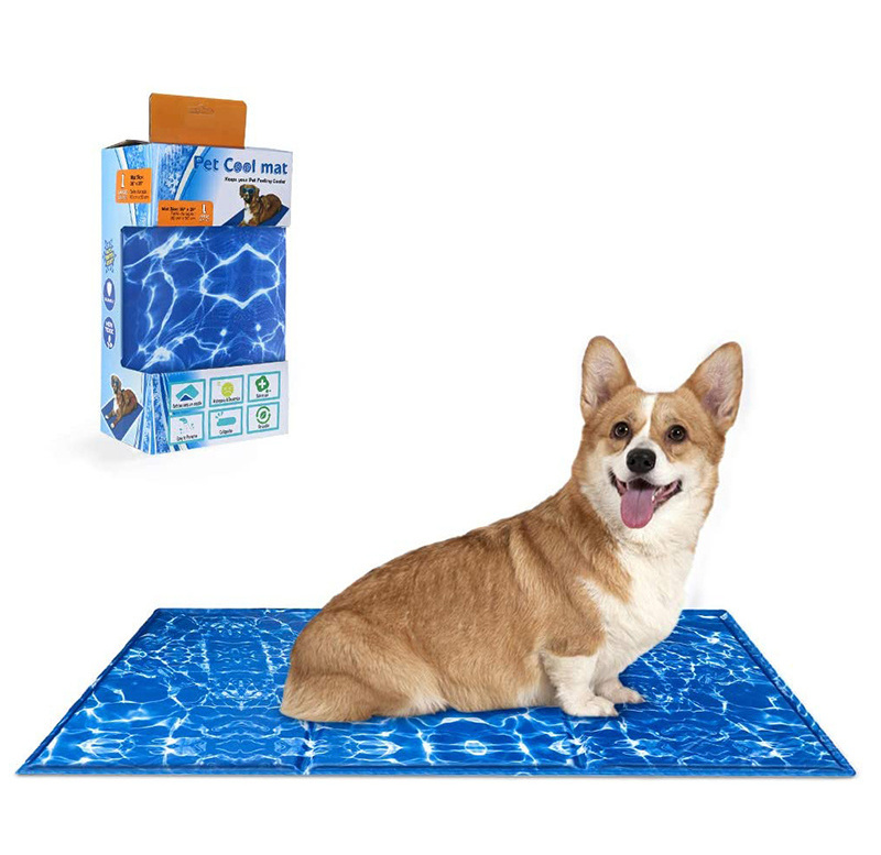 90*50cm Dog Cooling Mat Reusable Summer Hot Day Sleeping Cool Pat Blanket Cushion Bed for Pets, Cats