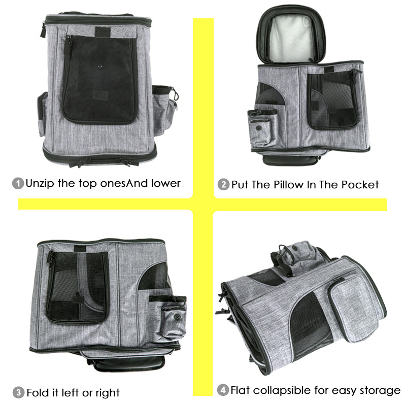 Wholesale Portable Pet Travel Carrier Backpack Bag Airline Approved Breathable Large Capacity Dog Backpack Pet Carrier