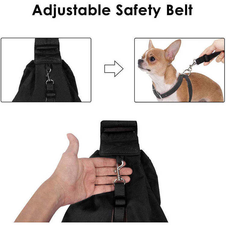 Top Sellers 2023 Adjustable Straps Dog Sling Carrier Hard Bottom Pet Single Shoulder Bag Waterproof Outdoor Pet Sling Bag