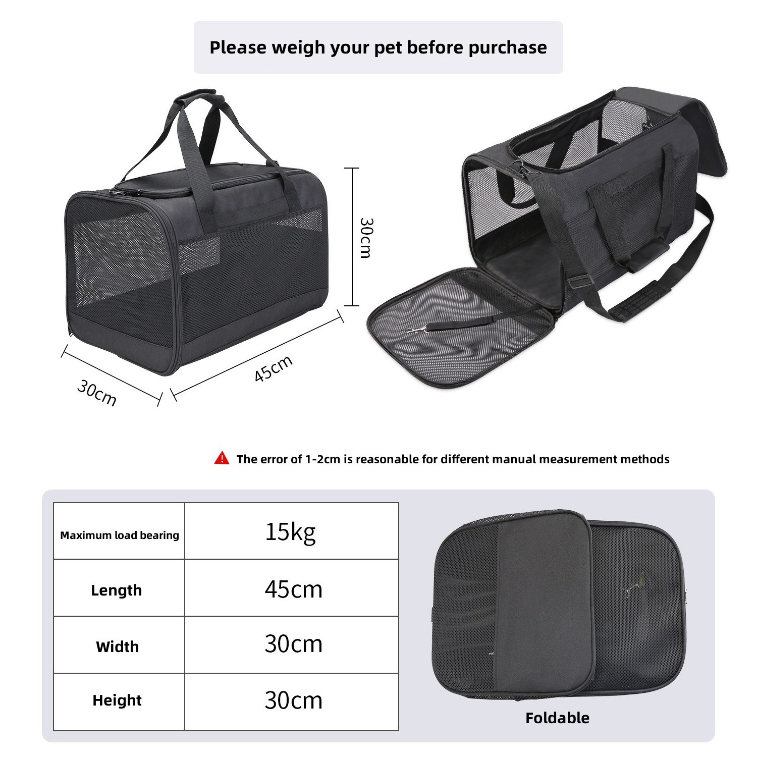 Top Seller Foldable Dog Travel Bag Breathable Mesh Pet Carrier For Dogs Cats Portable Airline Approved Pet Sling Carrier Bag