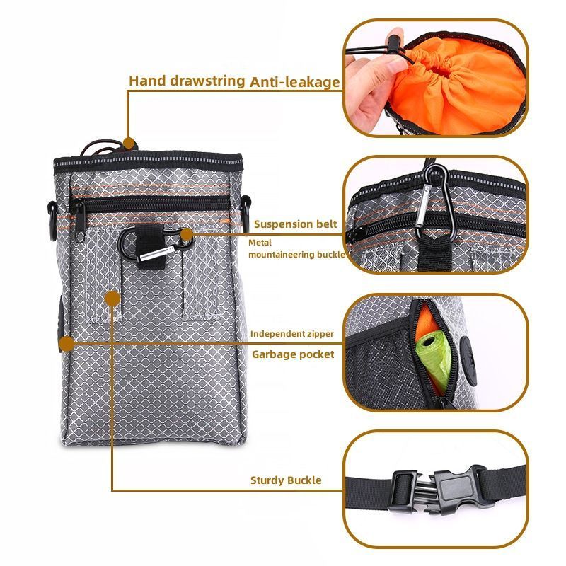 Slow Ton Large Capacity Pet Training Dog Bag Waterproof Dog Pouch For Pet Training Dog Treat Pouch With Bowl Poop Bag