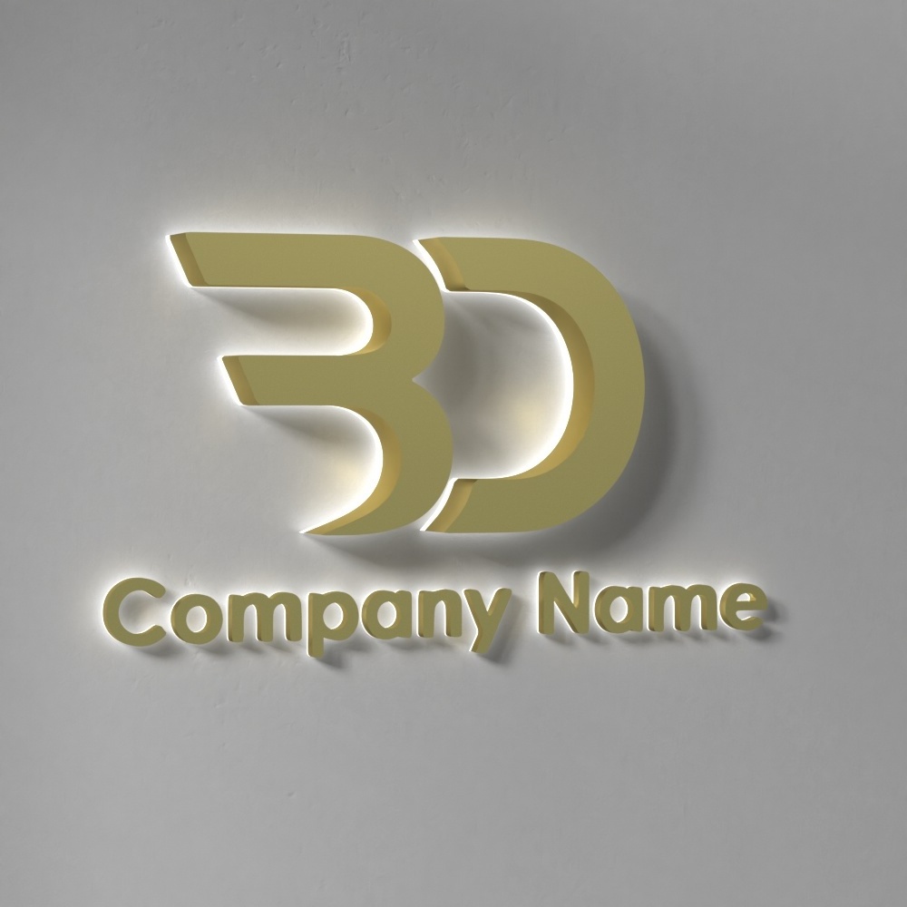 Wholesale Commercial Building Gold Illuminated Letter Sign Storefront Acrylic Led Channel Letters Signs