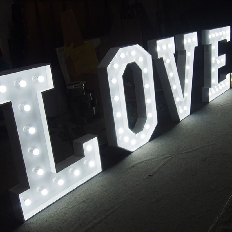 Popular Product Custom 3ft 4ft Marquee Letters Marry Me Large Big Wedding Love Giant Light Marquee Letter