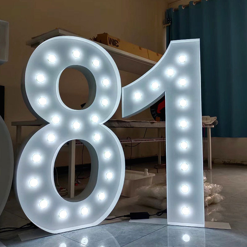 Wholesale Wedding Decor Lights Marquee Letter 4ft Marquee Numbers Custom Metal Led Marquee Letters