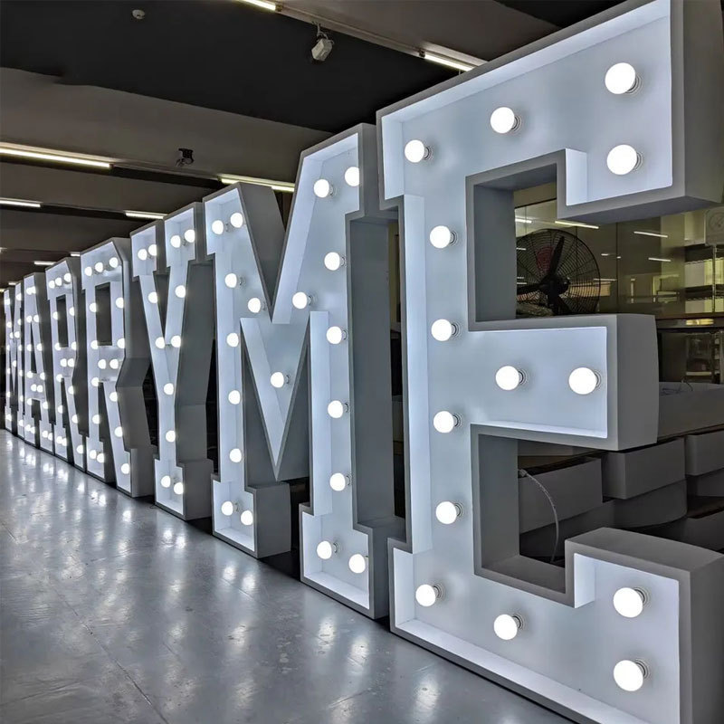 Factory Price Marquee Light Up Letter Led Numbers 4ft Mr And Mr Sign Large Marquee Letters Led Light