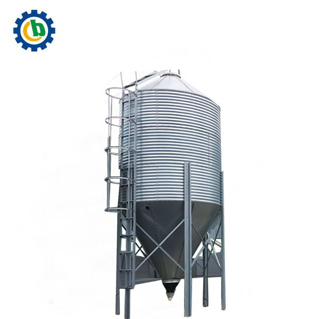 Poultry Farm Used Chicken Feed Silo 50 ton With Hot Galvanized Steel Sheet