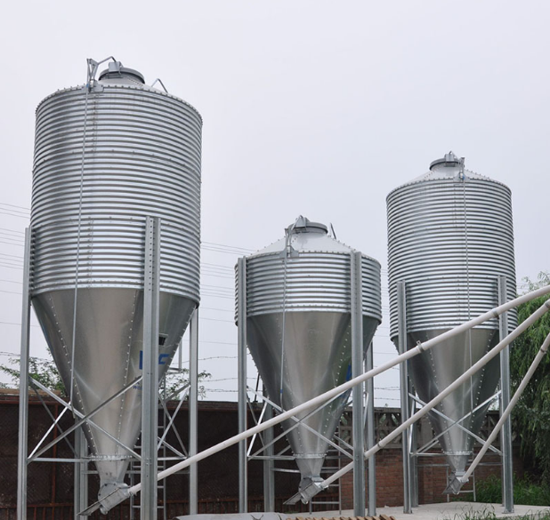 Poultry Farm Used Chicken Feed Silo 50 ton With Hot Galvanized Steel Sheet