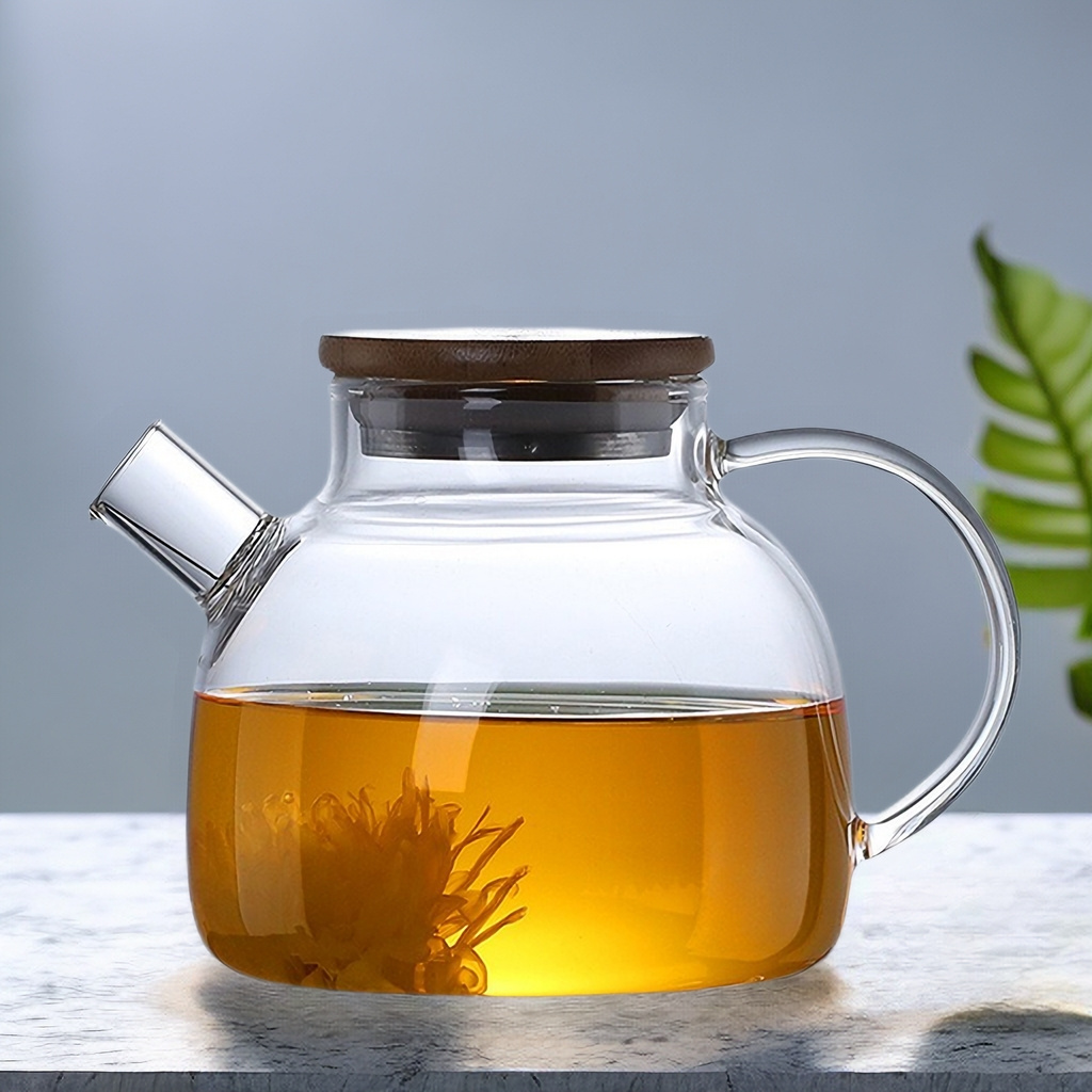 Wholesale modern japanese infuser kettle set High borosilicate transparent glass teapot tea pot with infuser