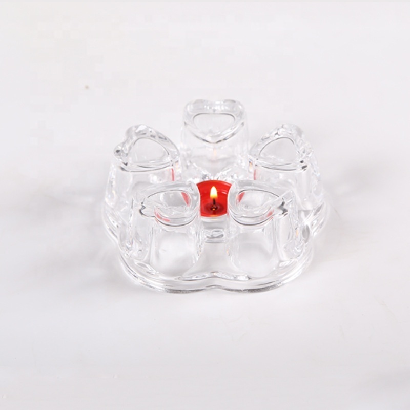 japanese style candle use heart shape glass teapot warmer