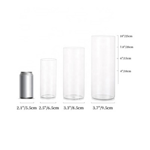 Cylinder Pillar Candle Holder, Clear Floating Candle Vases for Centerpieces, Rustic Candle Holders for Table Wedding Decor