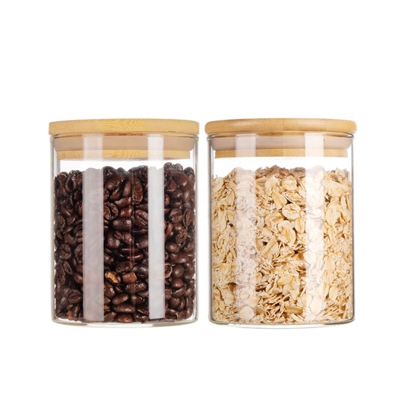 750ml customized stackable glass spice & pepper jars with lids