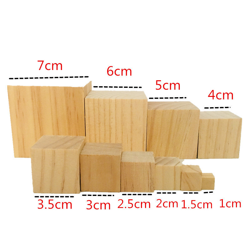 Unfinished Wooden Blocks Small Wood Cubes For Crafts And DIY Home Decor