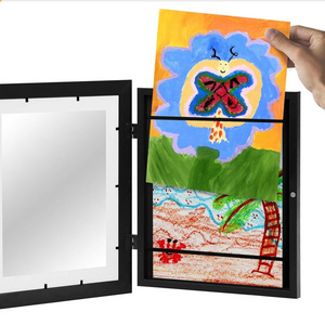 Kids Art Frames Front Opening Kids Artwork Frames Changeable Picture Display Holds 150 Pieces A4 Paper