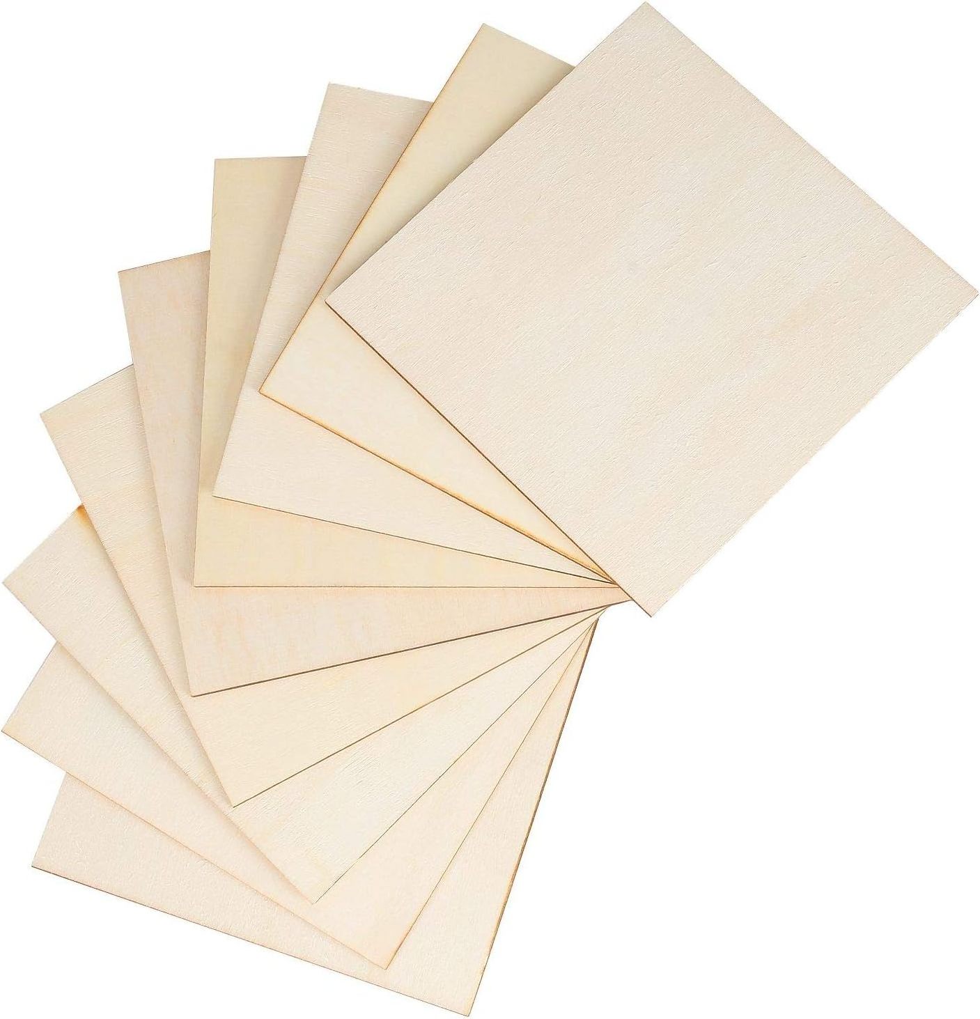 Custom DIY Laser Engraving Blanks 6x6 Inch Wood Squares Unfinished Basswood Plywood Wooden Sheets