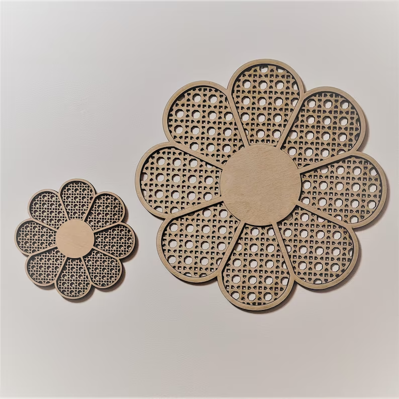 Rattan Wooden Daisies Rattan Flower for Daisy Wall Decor