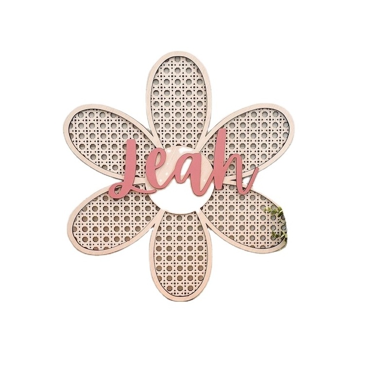 Rattan Wooden Daisies Rattan Flower for Daisy Wall Decor