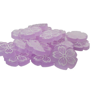 Elegant Acrylic Lavender Frosted Fate Token Engraved Acrylic Flower Token Custom Acrylic Token