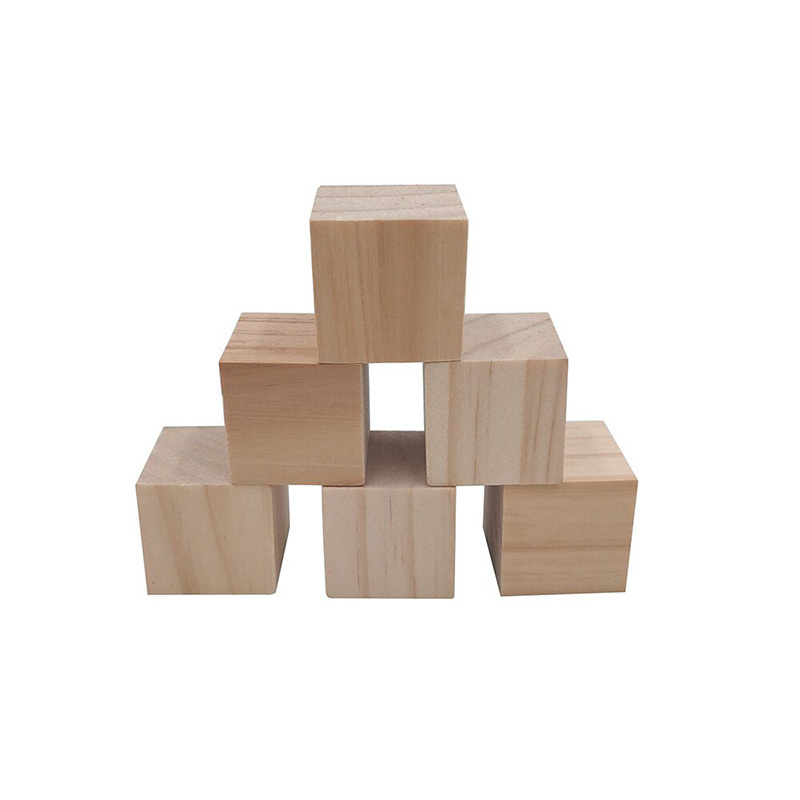 Unfinished Wooden Blocks Small Wood Cubes For Crafts And DIY Home Decor