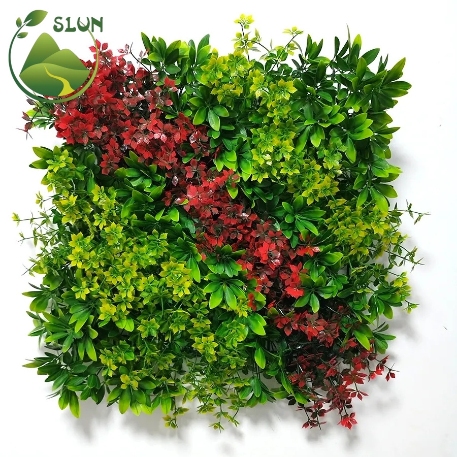 Vertical Garden System Indoor Backdrop DIY  Artificial Plastic Green Flower Grass Wall