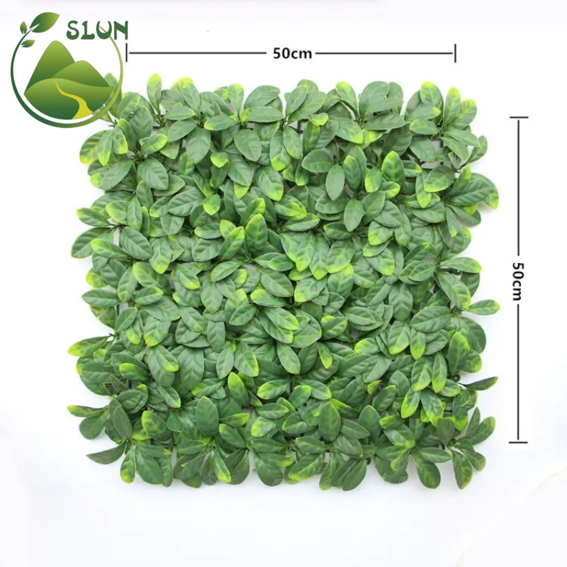 UV Protect Vertical Garden Privacy Boxwood Hedge Green Foliage Artificial Plants Panel Faux Grass Wall