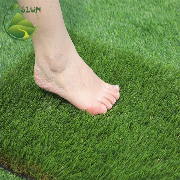 Machine Cut Artificial Turf Landscape Green grass Carpet Artificial Outdoor Rug Grass