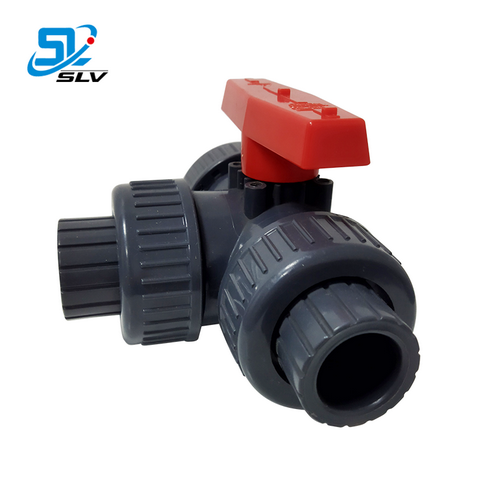 irrigation valve 3 way 8 inch plastic PPR UPVC CPVC PPH PVDF three way  manual ball valve