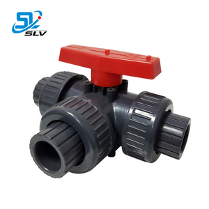 irrigation valve 3 way 8 inch plastic PPR UPVC CPVC PPH PVDF three way  manual ball valve