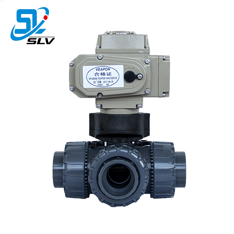 Factory Supply PVC 3 way Ball Valve With Electric Actuator for Water Supply