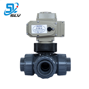 Factory Supply PVC 3 way Ball Valve With Electric Actuator for Water Supply