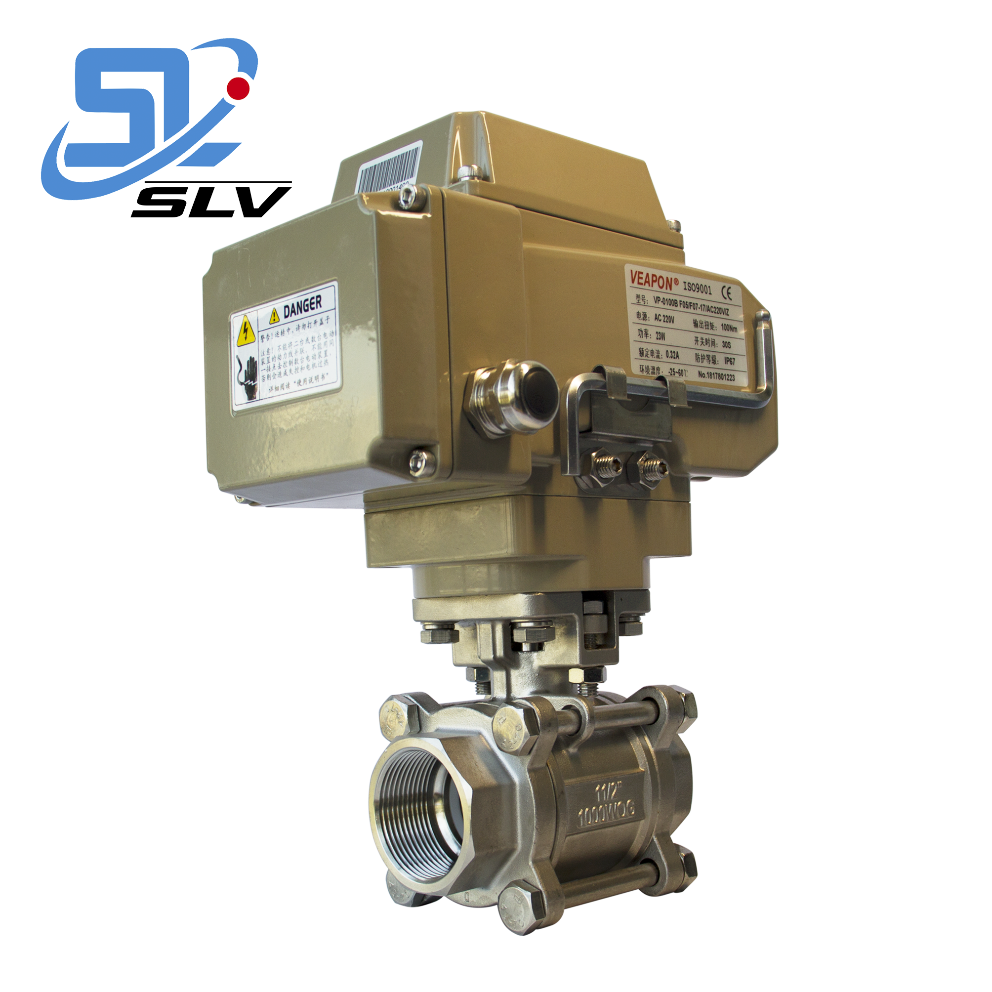 Motorized Electric Control SUS316 304 Threaded Ball Valve