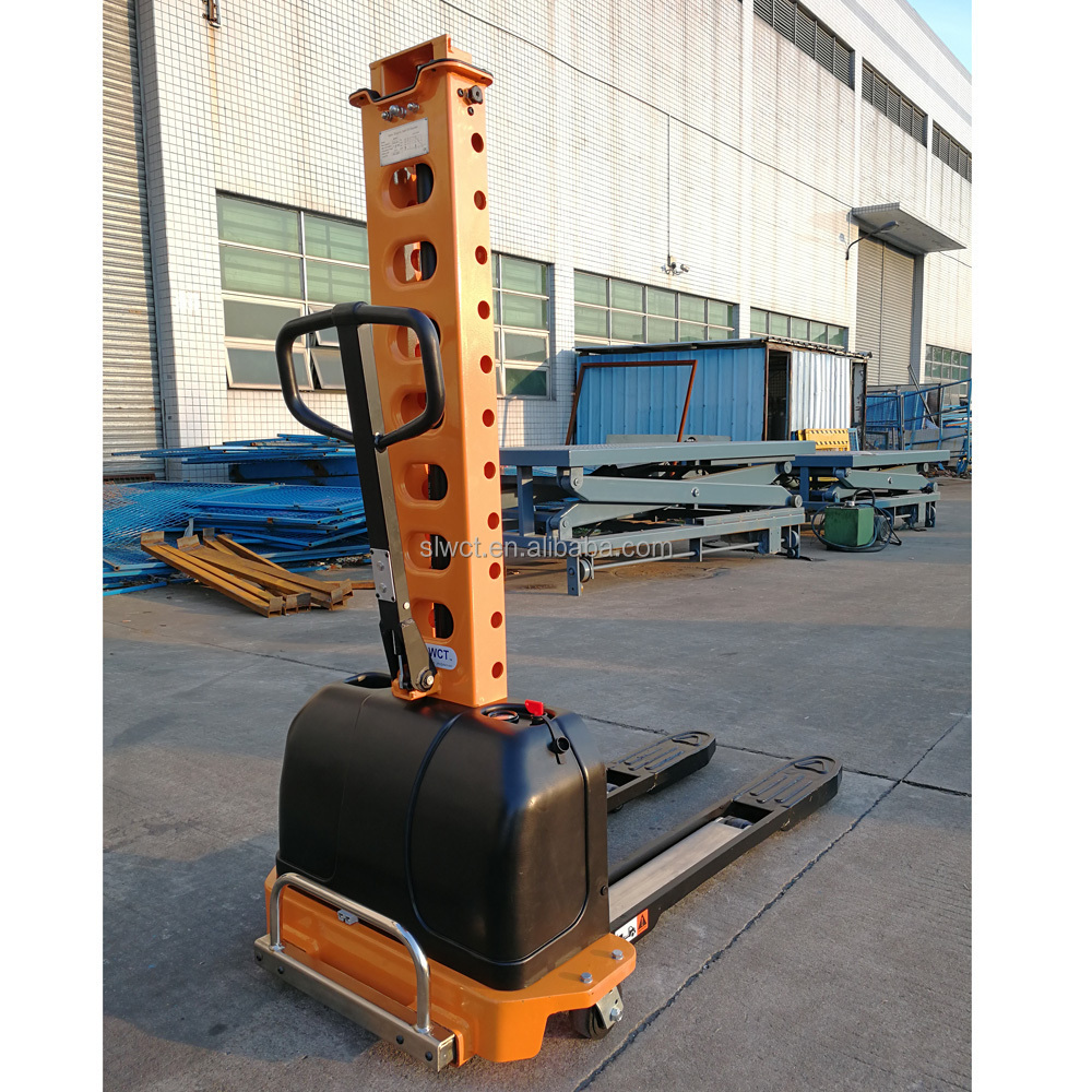 500kg Portable Self Loading Stacker Semi Electric Pallet Stacker