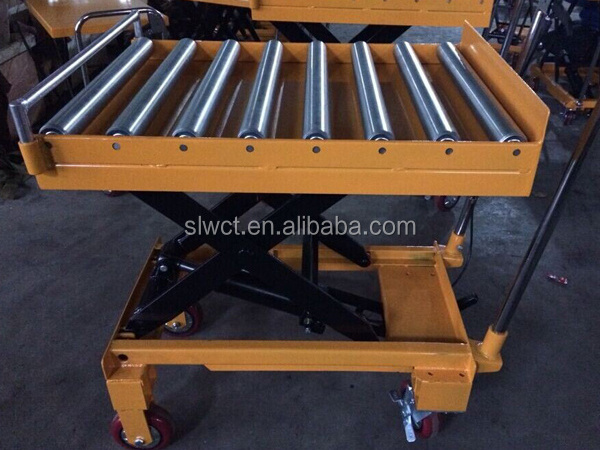 350kg Manual Hydraulic Roller-Top Lift Table