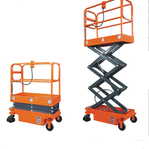 Mini Hydraulic Scissor Lift 300kg DC Powered Electric Working Lift Platform