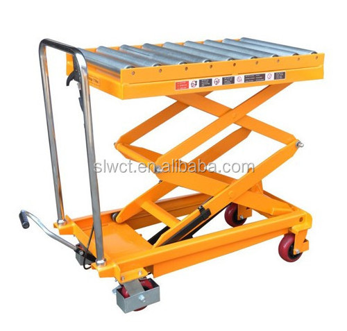 350kg Manual Hydraulic Roller-Top Lift Table