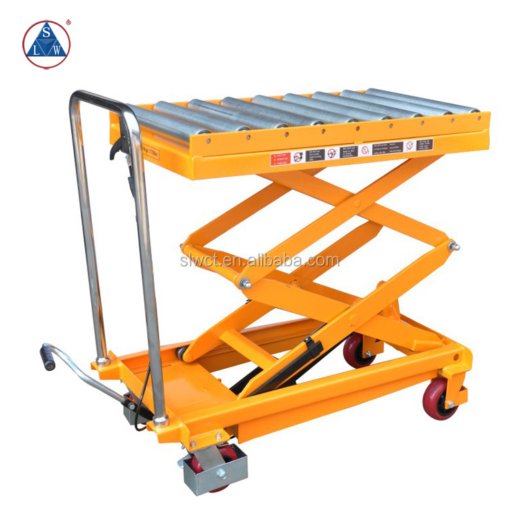 350kg Manual Hydraulic Roller-Top Lift Table