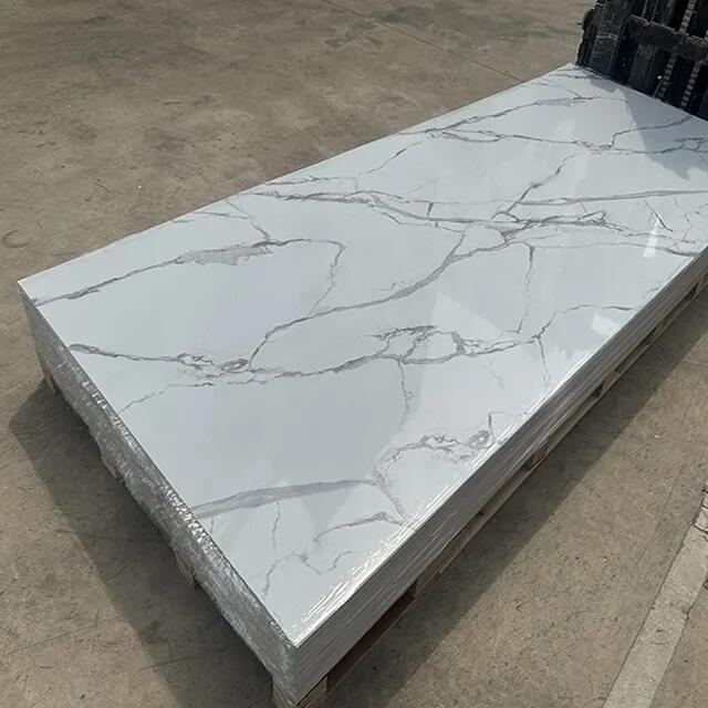 High Glossy  Stone Wall Panels Boards UV Marble Plastic Sheet Marble Sheet PVC Wall Panel SPC Wall Panel Waterproof