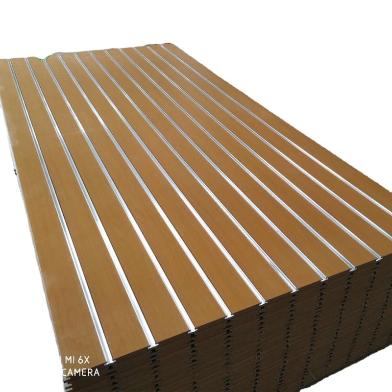 Slat wall panel/slatwall/Melamine MDF Slotted Board Panel  For Store Shop Showing