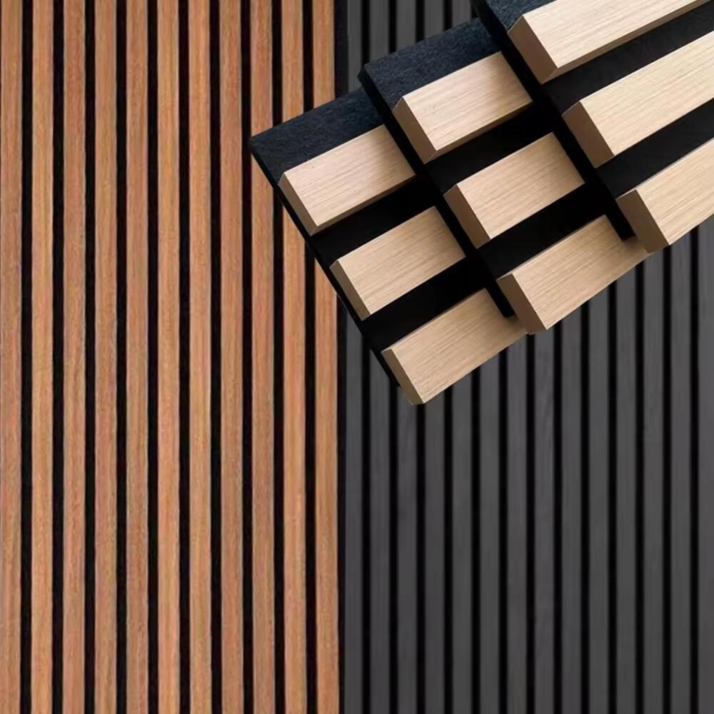 Acoustic wooden wall panels soundproof wood slat acoustic wall panels acoustic panels for interior decoration Wall And Ceiling