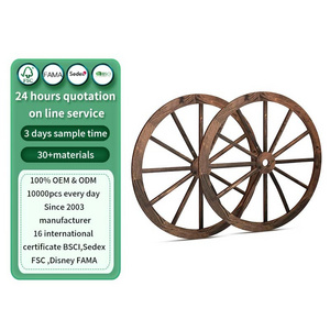 Wagon Wheel Decor Western Cowboy Decorations Vintage Rustic Wagon Wheel Wood Cartwheel Decor for Bar Garage Indoor Outdoor