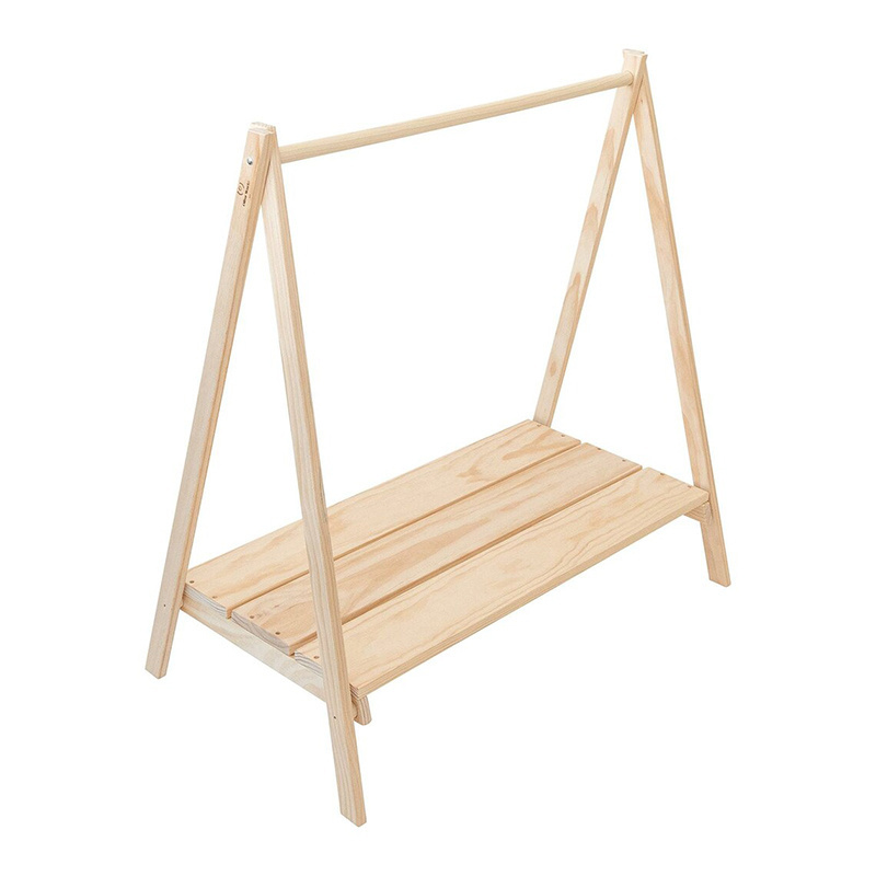 Wood clothing holder Dress up storage Vendor display Clothes storage Kids wardrobe Timber Wood clothes rack A frame rack