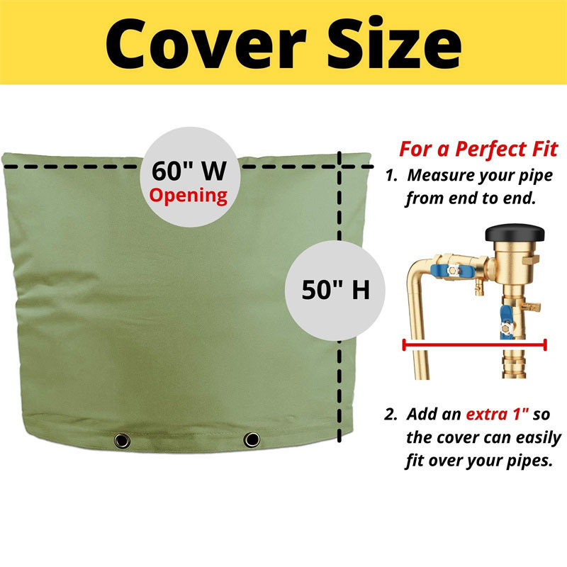 New Style Green Color Backflow Valve Cover Insulated Sprinkler Valve Large Outdoor Well Pump Cover Winter Faucet Cover