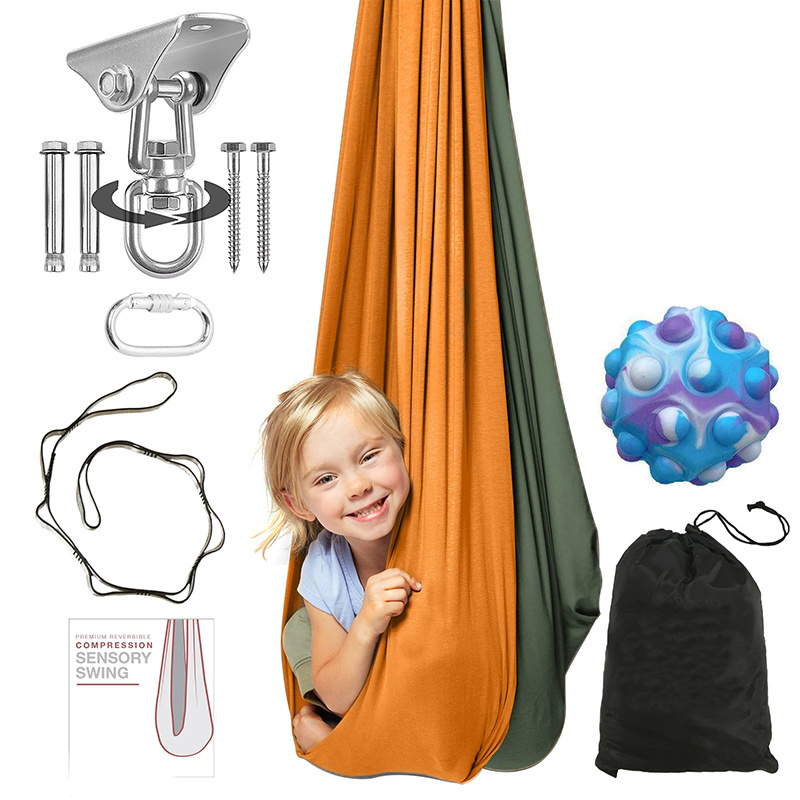 Hot Sell Indoor Sensory Hammock Swing Kids Sensory Swing  Hardware Included Indoor Therapy Swing