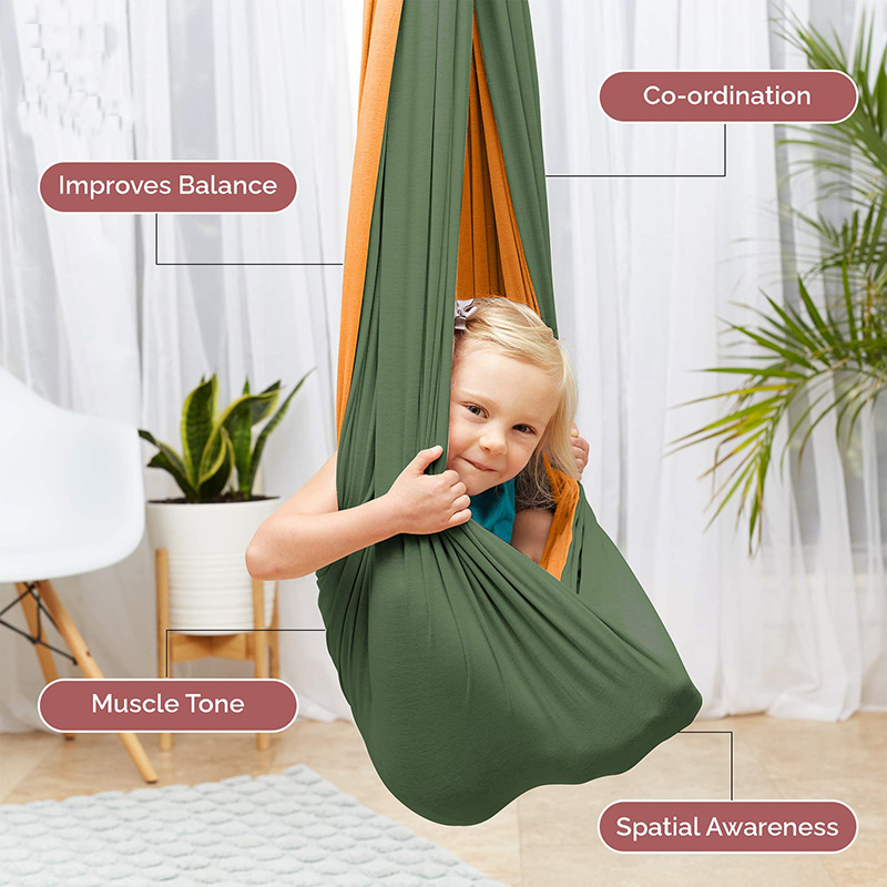 Hot Sell Indoor Sensory Hammock Swing Kids Sensory Swing  Hardware Included Indoor Therapy Swing